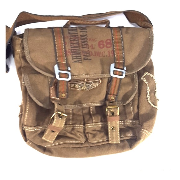 vintage army messenger bag